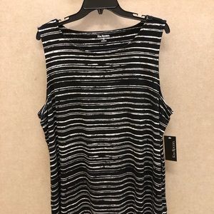 Kim Rogers Black and White Blouse Size XL